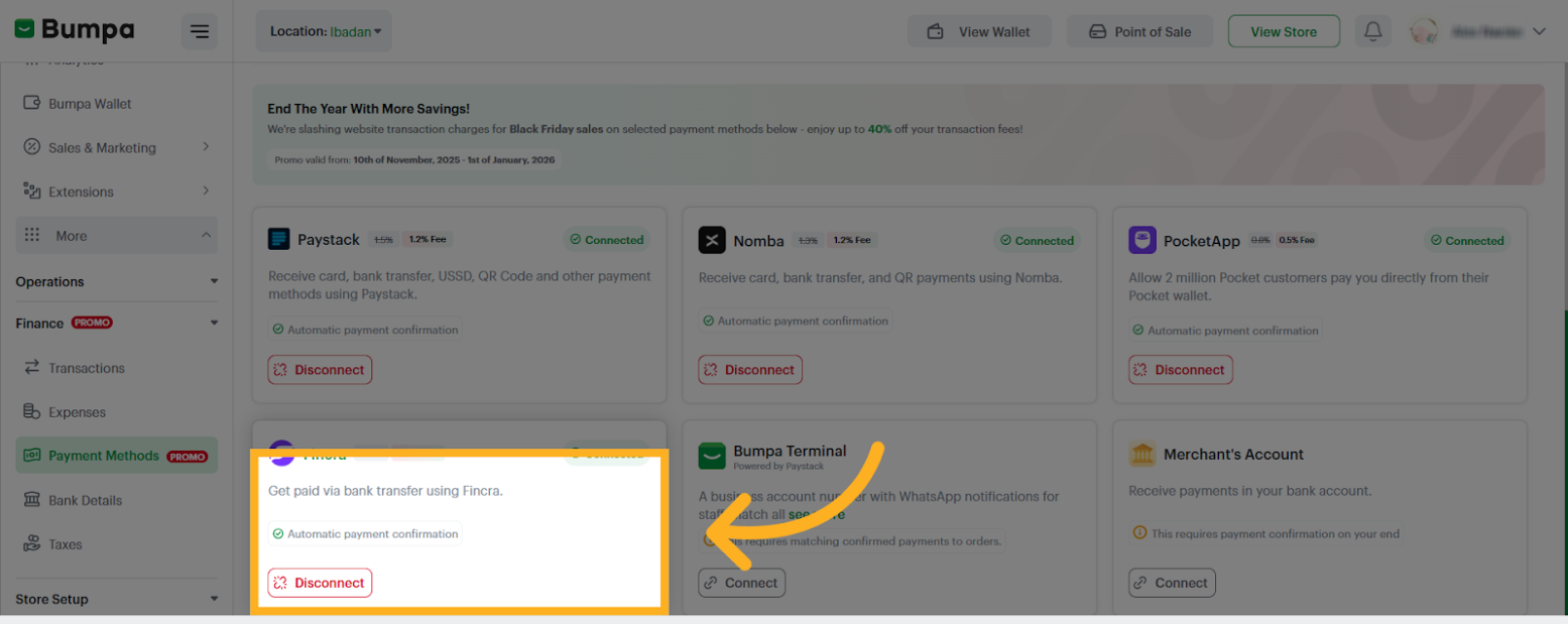 Enable Fincra Bank Transfers